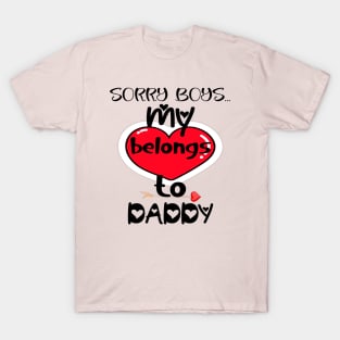 Funny Girls Valentine Quote Cool Daddy Girls Valentines Day T-Shirt